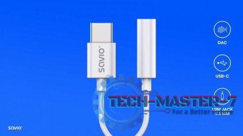 Adapter USB-C - Mini Jack 3,5mm, Xiaomi, Huawei, Oppo, AK-51 Adapter USB-C - Mini Jack 3,5mm, Xiaomi, Huawei, Oppo, AK-51