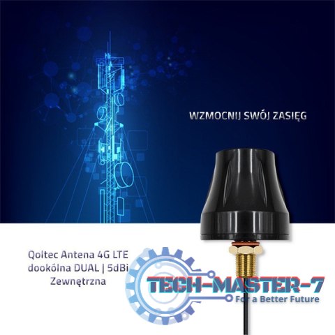 Antena 4G LTE dookólna DUAL | 5dBi | Zewnętrzna Antena 4G LTE dookólna DUAL | 5dBi | Zewnętrzna