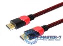 Kabel HDMI 2.0 czerwono-czarny 3 m, GCL-04