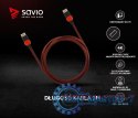 Kabel HDMI 2.0 czerwono-czarny 3 m, GCL-04