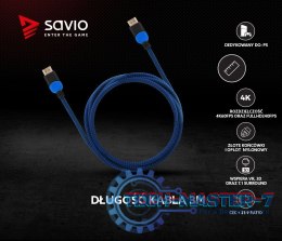 Kabel HDMI 2.0 niebiesko-czarny 3m, GCL-05