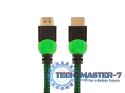 Kabel HDMI 2.0 zielono-czarny 1,8m, GCL-03