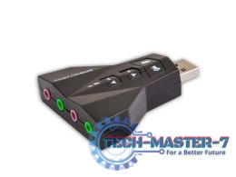 Karta dźwiękowa USB 7w1, dźwięk Virtual 7.1CH, Plug & Play, blister, AK-08