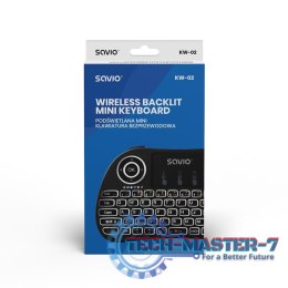 Klawiatura podświetlana bezprzewodowa TV Box, Smart TV, konsole, PC, KW-02