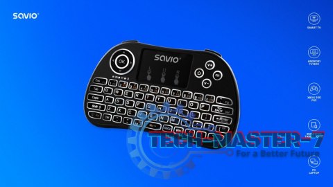 Klawiatura podświetlana bezprzewodowa TV Box, Smart TV, konsole, PC, KW-02 Klawiatura podświetlana bezprzewodowa TV Box, Smart TV, konsole, PC, KW-02