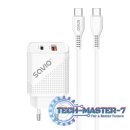 Ładowarka sieciowa USB Quick Charge Power Delivery 3.0 18W +1m kabel USB typ C, LA-05 C