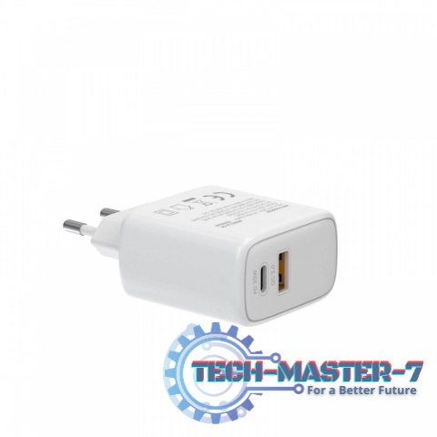 Ładowarka sieciowa USB Quick Charge, Power Delivery 3.0, 30W, LA-06 Ładowarka sieciowa USB Quick Charge, Power Delivery 3.0, 30W, LA-06