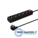 Listwa zasilająca 5 gniazd 3m, LZ-02