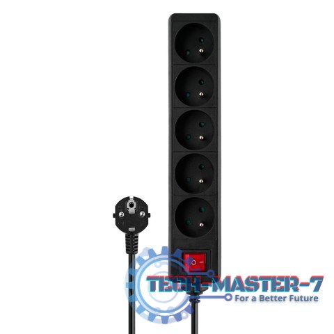 Listwa zasilająca 5 gniazd 3m, LZ-02 Listwa zasilająca 5 gniazd 3m, LZ-02