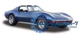 Model kompozytowy Chevrolet Corvette 1970 1/24 niebieski