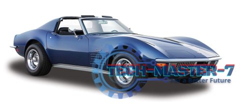 Model kompozytowy Chevrolet Corvette 1970 1/24 niebieski Model kompozytowy Chevrolet Corvette 1970 1/24 niebieski