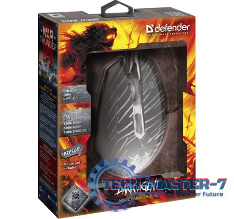 Mysz gamingowa przewodowa DARK AGENT GM-590L 12800 dpi 6P Mysz gamingowa przewodowa DARK AGENT GM-590L 12800 dpi 6P