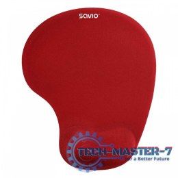 Podkładka żelowa pod mysz czerwona SAVIO MP-01R