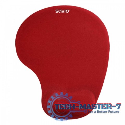 Podkładka żelowa pod mysz czerwona SAVIO MP-01R Podkładka żelowa pod mysz czerwona SAVIO MP-01R