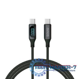 Kabel USB - USB C z wyświetlaczem, 100W, CL-174