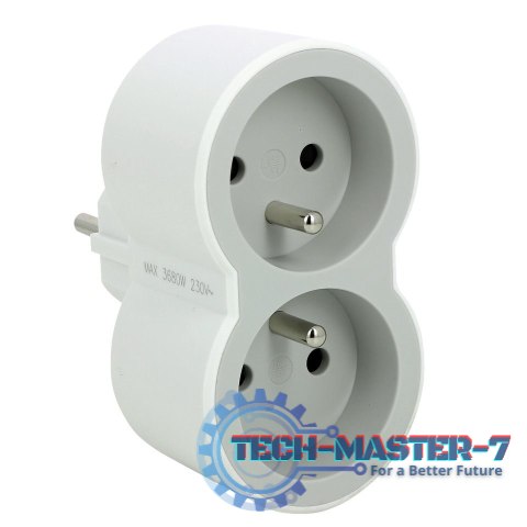 Rozgałęźnik 2x2P+Z B/S 049431 Rozgałęźnik 2x2P+Z B/S 049431