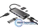 Stacja dokująca Multiport Fowler Plus USB-C PD, 3x USB 3.0, HDMI 4K, RJ45, SD, micro SD