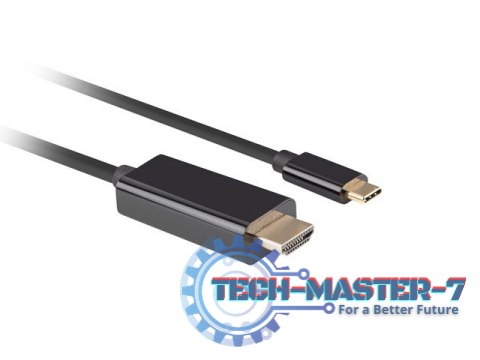 Kabel USB-C(M)->HDMI(M) 4K 60HZ czarny Kabel USB-C(M)->HDMI(M) 4K 60HZ czarny