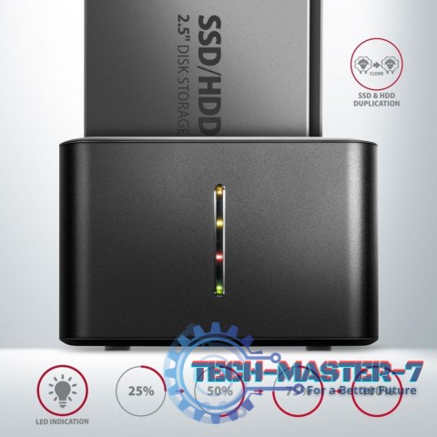 ADSA-D25 MINI stacja dokująca USB 3.2 Gen 1 - 2x SATA 6G 2.5" SSD/HDD CLONE ADSA-D25 MINI stacja dokująca USB 3.2 Gen 1 - 2x SATA 6G 2.5" SSD/HDD CLONE