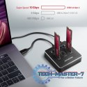 ADSA-M2C Stacja dokująca, USB-C 3.2 Gen 2 - 2x M.2 NVMe SSD CLONE MASTER