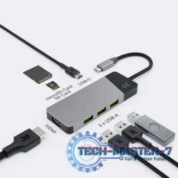 Hub adapter USB-C Connect 3xUSB 3.1 HDMI 4K 60Hz USB-C PD 85W
