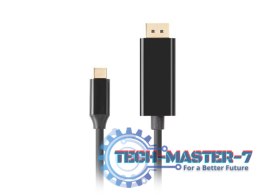 Kabel USB-C (M)->Displayport 3M 4K 60HZ czarny