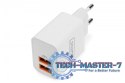 Ładowarka sieciowa zasilacz 2x USB-A 15,5W Biała
