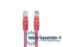 Patchcord kat.6 UTP 1M 10-pack fluke passed czerwony
