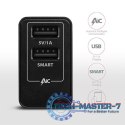 ACU-DS16 Ładowarka sieciowa, SMART 16W, 2x port USB-A, 5V/2.2A + 5V/1A