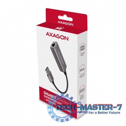ADE-TR Karta sieciowa Gigabit Ethernet adapter, USB-A 3.2 Gen 1, instalacja automatyczna, metalowy, tytanowa szarość ADE-TR Karta sieciowa Gigabit Ethernet adapter, USB-A 3.2 Gen 1, instalacja automatyczna, metalowy, tytanowa szarość