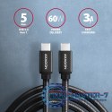 BUCM3-CM20AB Kabel USB-C - USB-C 3.2 Gen 1, 2m, PD 60W, 3A, ALU, oplot, czarny