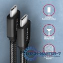 BUCM3-CM20AB Kabel USB-C - USB-C 3.2 Gen 1, 2m, PD 60W, 3A, ALU, oplot, czarny