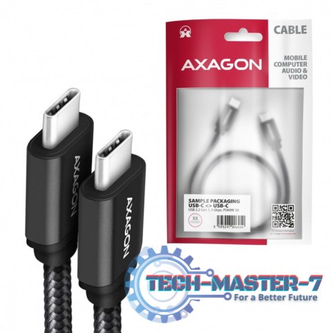 BUCM3-CM20AB Kabel USB-C - USB-C 3.2 Gen 1, 2m, PD 60W, 3A, ALU, oplot, czarny BUCM3-CM20AB Kabel USB-C - USB-C 3.2 Gen 1, 2m, PD 60W, 3A, ALU, oplot, czarny