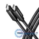 BUCM32-CM10AB Kabel USB-C - USB-C 3.2 Gen 2, 1m, PD 100W, 5A, 4K HD, ALU, oplot, czarny