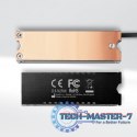 CLR-M2FAN Miedziany radiator z wentylatorem do dwustronnych dysków M.2 SSD, wysokość 13mm