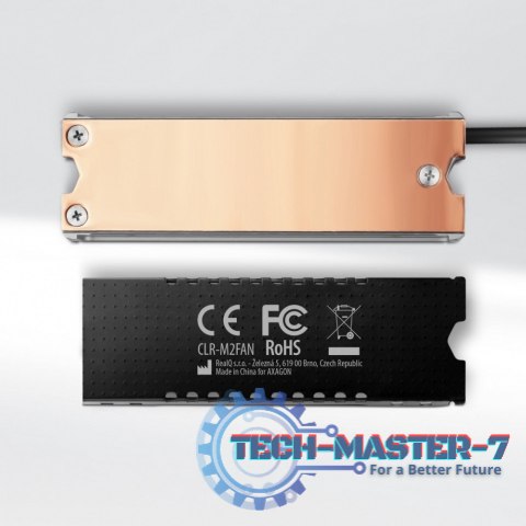 CLR-M2FAN Miedziany radiator z wentylatorem do dwustronnych dysków M.2 SSD, wysokość 13mm CLR-M2FAN Miedziany radiator z wentylatorem do dwustronnych dysków M.2 SSD, wysokość 13mm