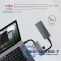 HMC-4G2 Hub USB Gen2 10Gbps, 2x USB-A + 2x USB-C, 13cm USB-C kabel