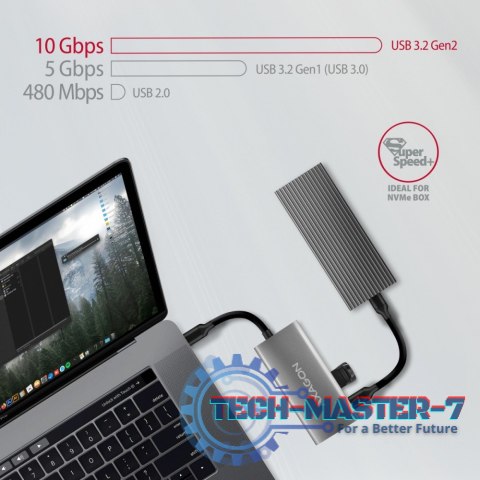 HMC-4G2 Hub USB Gen2 10Gbps, 2x USB-A + 2x USB-C, 13cm USB-C kabel HMC-4G2 Hub USB Gen2 10Gbps, 2x USB-A + 2x USB-C, 13cm USB-C kabel