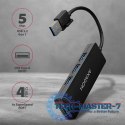 HUE-G1A Hub 4-portowy USB 3.2 Gen 1 SLIM, kabel Type-A 14cm