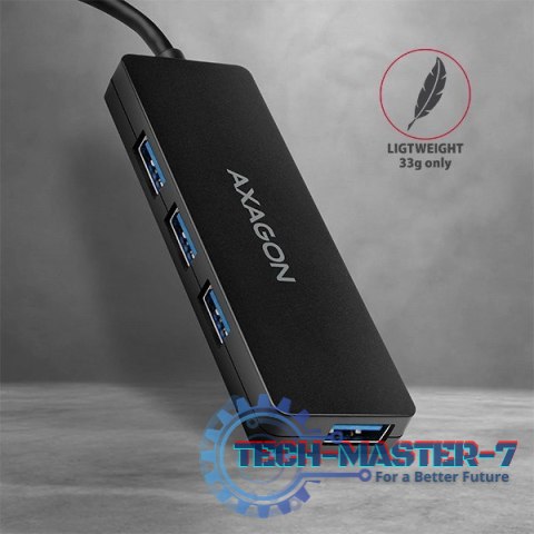 HUE-G1A Hub 4-portowy USB 3.2 Gen 1 SLIM, kabel Type-A 14cm HUE-G1A Hub 4-portowy USB 3.2 Gen 1 SLIM, kabel Type-A 14cm
