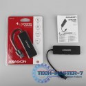 HUE-G1A Hub 4-portowy USB 3.2 Gen 1 SLIM, kabel Type-A 14cm