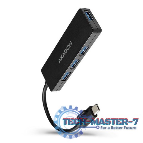 HUE-G1C Hub 4-portowy USB 3.2 Gen 1 SLIM kabel Type-C 14cm HUE-G1C Hub 4-portowy USB 3.2 Gen 1 SLIM kabel Type-C 14cm