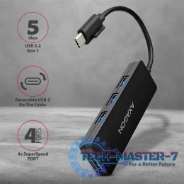 HUE-G1C Hub 4-portowy USB 3.2 Gen 1 SLIM kabel Type-C 14cm
