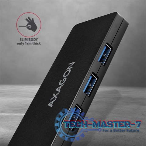 HUE-G1C Hub 4-portowy USB 3.2 Gen 1 SLIM kabel Type-C 14cm HUE-G1C Hub 4-portowy USB 3.2 Gen 1 SLIM kabel Type-C 14cm