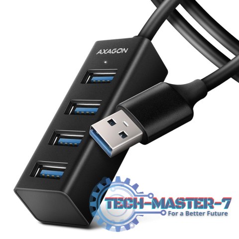 HUE-M1AL Hub 4-portowy Mini metalowy USB 3.2 Gen 1, 1.2m USB-A kabel