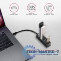 HUE-M1C Hub 4-portowy Mini metalowy USB 3.2 Gen 1, 20cm USB-C kabel