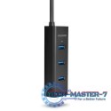 HUE-S2B Hub 4-portowy USB 3.2 Gen 1 charging hub, 30cm kabel, microUSB dodatkowe zasilanie
