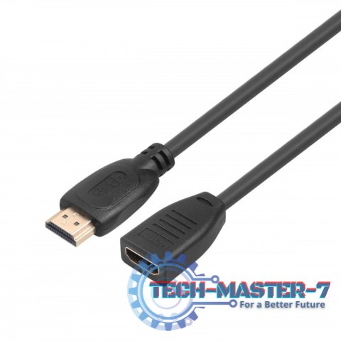 Kabel HDMI v2.0 F-M pozłacany 3m przedłużacz Kabel HDMI v2.0 F-M pozłacany 3m przedłużacz