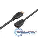 Kabel HDMI v2.0 F-M pozłacany 3m przedłużacz
