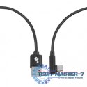 Kabel USB-USB C 1.5m kątowy, czarny sznurek